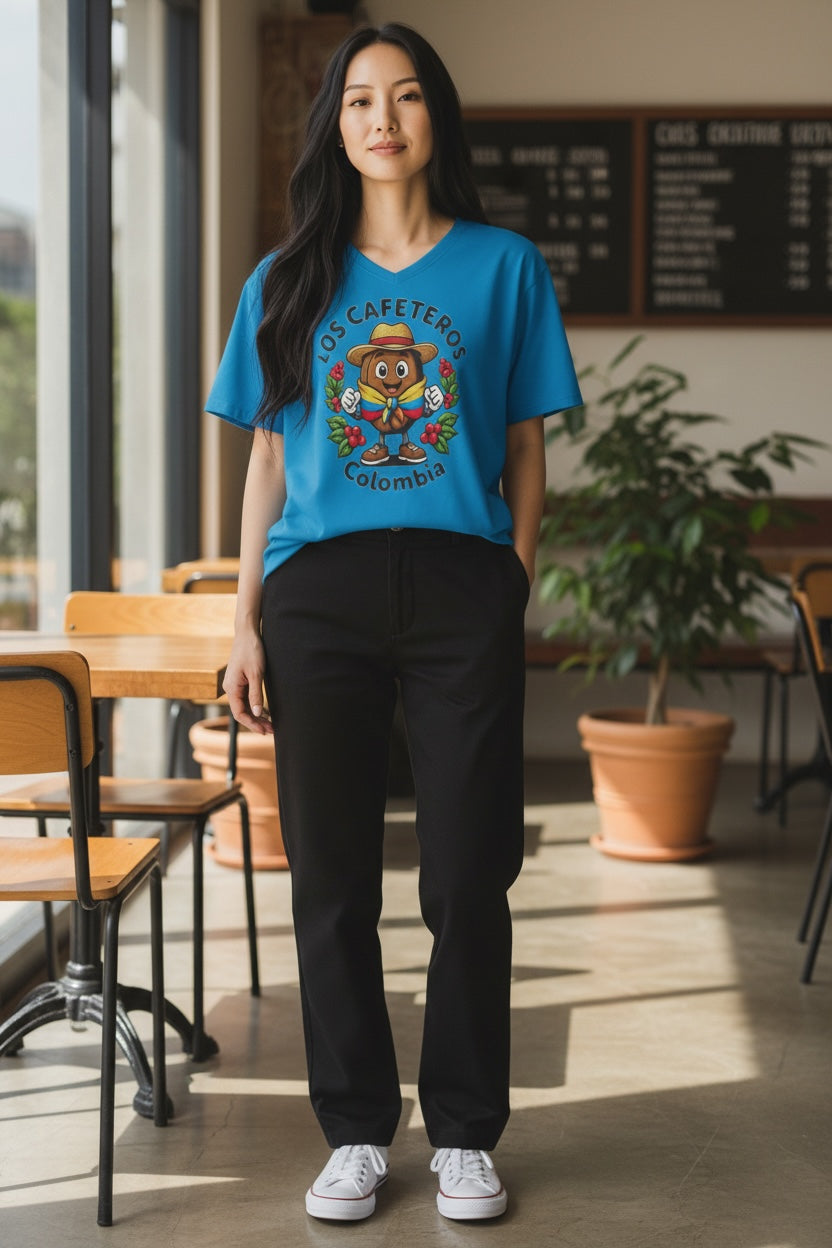 A4 V-Neck Los Cafeteros Women's Active Shirt